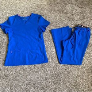 HeartSoul Royal Blue Scrub Set